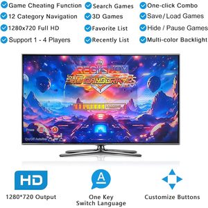 RegiisJoy 32000 In 1 Retro Arcade <b>Game</b> <b>Console</b> 4 Player <b>TV</b> Gaming With Full Color Printing Built In <b>Games</b> - Product Image 6