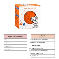 Balle de sport interactive automatique pour chiens et chats, en plastique, pour le nettoyage des dents, jouet électrique intelligent à roulement automatique pour animaux de compagnie, pour jouer en intérieur
