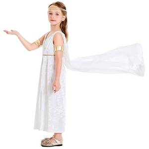 Disfraz de Halloween para Niñas, Vestido Largo Blanco de Diosa Griega, Capa de Atenea, para Representaciones Teatrales, Cosplay, Carnaval - Product Image 3