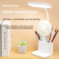 Lampe de table à commande tactile minimaliste moderne, lampe de chevet créative intelligente pour étudiants, lampe de lecture LED pour la protection des yeux avec porte-stylo