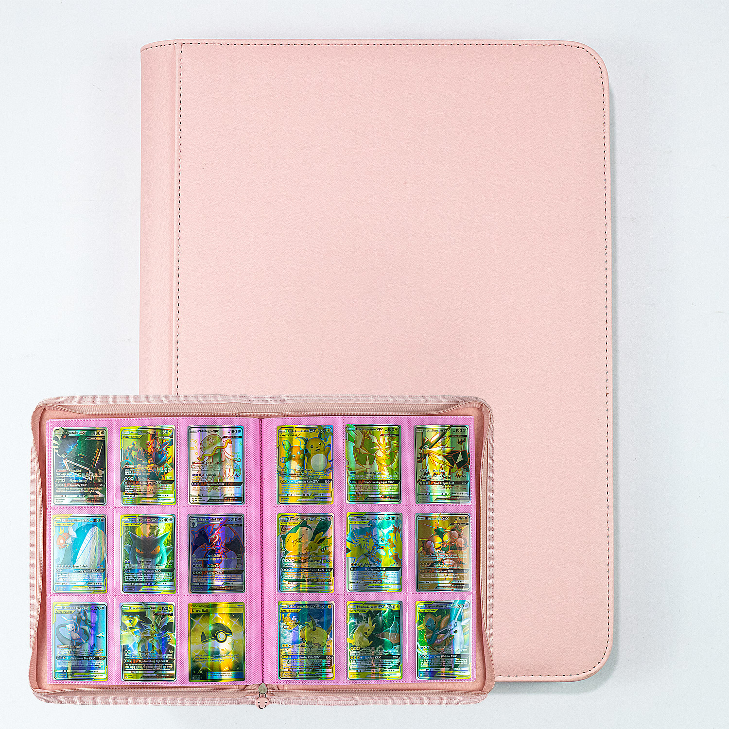 Pink Card Binder - Hold 360 Sheets for Collectible Games