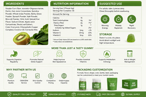 Complément alimentaire Easy Chew Super Green Gummy, riche en fibres, complexe vitaminique, <span class=keywords><strong>sans</strong></span> poudre désagréable, soutien quotidien pour une alimentation équilibrée, 30 portions, adulte - Product Image 3
