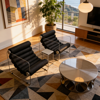 Fauteuil inclinable en acrylique transparent de designer italien, fauteuil lounge minimaliste en cuir, salon, meubles de luxe, canapé simple