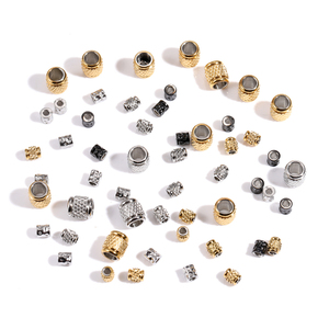 Полосатые бусины из нержавеющей стали - Product Image 4