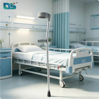 Équipement de réadaptation pas cher, canne médicale de réadaptation, béquille double réglable en alliage d'aluminium, béquilles de coude pour personnes handicapées