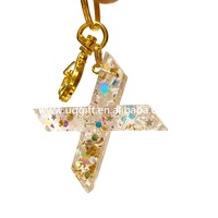Monogramme personnalisé Résine Porte-clés Alphabet A-Z Initiale Coloré Paillettes Émail Résine Acrylique 26 Lettres Gland Voiture porte-clés