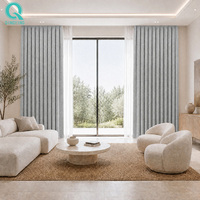 QINGYING Rideaux Modernes en Lin Occultants Plissés Design pour Salon Rideaux Personnalisés pour la Maison