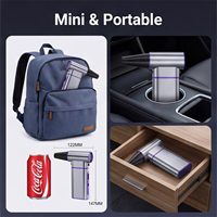 Souffleur électrique turbo portable avec batterie amovible, ventilateur à jet manuel avec lumière LED, mini souffleur turbo pour usage domestique et extérieur