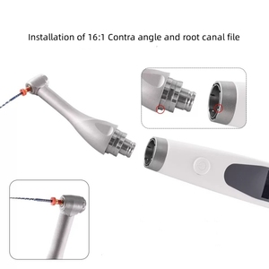 มอเตอร์เอนโด 2 in 1 สำหรับงานทันตกรรม พร้อมเครื่องหาตำแหน่งเอเพ็กซ์ในตัว หมุนได้ 360 องศา ไร้สาย ไฟ LED สำหรับการรักษารากฟัน หัวต่อแบบ Contra Angle อัตราทด 16:1 - Product Image 5