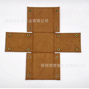 Portalápices de cuero vacuno hecho a medida, estilo retro europeo, plegable con cierre a presión, caja de almacenamiento creativa para escritorio de oficina, estuche cuadrado para bolígrafos. - Product Image 1