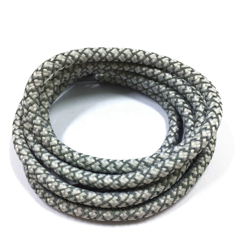 Wholesale Durable Polyester Round Reflective Shoelaces with Colorful Designs for Hiking