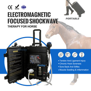 Système de thérapie par ondes de choc électromagnétiques pour animaux, dispositif à ondes de choc focalisées pour la récupération et la réparation équine - Product Image 1