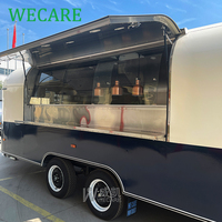 Wecare Remorque de Restauration Mobile Rue Vintage, Camion Food Truck Pizza Traiteur USA