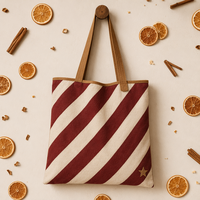 Sac de rangement double pour articles divers de fin d'année, en toile compostable, avec support graphique Holly personnalisé, très demandé et disponible en stock