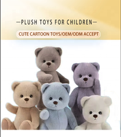 Peluche Ours en Peluche Super Douce avec Rembourrage en Coton PP, Technique Lavée, Personnalisable, Idéale pour Anniversaire