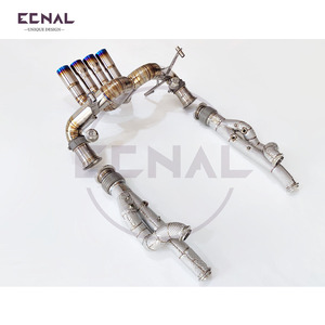 Ecnal cho Lamborghini Lp700-4 Titan van Hệ thống xả với chiều dài bằng nhau thẳng qua downpipe - Product Image 3