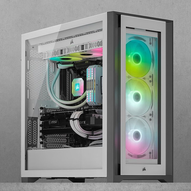 Desktop Computer Case 5000x Rgb White Case Computer Mid-tower Atx Case 360 Water-cooling Case Extra-large Space