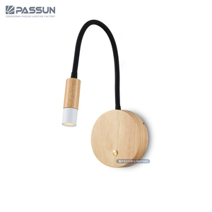 Headboard hotel wall mounted flexible <span class=keywords><strong>snake</strong></span> Wood 3 w reading light bed - Product Image 2