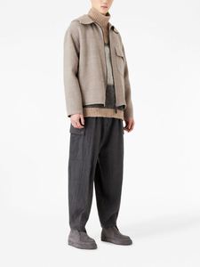 Pull à capuche pour hommes avec logo personnalisé Pull à col haut en tricot jacquard pour hommes - Product Image 5