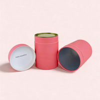 Tube en carton cylindrique personnalisé imprimé pour emballage alimentaire en poudre, avec insert métallique et doublure en aluminium, vente en gros directe usine