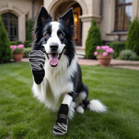 Chaussettes antidérapantes respirantes en PVC, polyester et caoutchouc imprimées pour animaux de compagnie, protège-chaussettes pour chiens et chats de taille moyenne et grande, toutes saisons, personnalisables