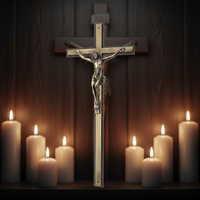 Accessoires de cercueil funéraire pour adultes de style européen, finition bronze antique de haute qualité, crucifix de Jésus