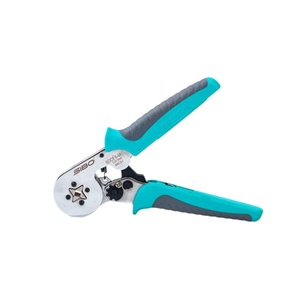 Pinza a crimpatura terminale a perno in acciaio autoregolante a quattro esagonali pressatura a freddo 0.5-6mm strumento elettrico a cricchetto risparmio di manodopera - Product Image 1