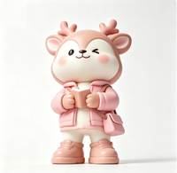 Figurine d'art de cerf personnalisée en PVC et ABS, statue de dessin animé, fabrication OEM en Chine, figurine personnalisée pour la vente en gros de produits de marque