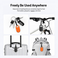 Traceur intelligent double système MFI Find My IP67 Air Tag avec lumière LED pour Android, localisateur de clés, portefeuille, sac, compatible Google Find Hub