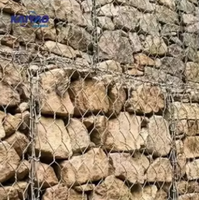 Cage gabion soudée galvanisée avec treillis à mailles losangées anti-escalade pour usage ferroviaire, hauteur 6 pieds