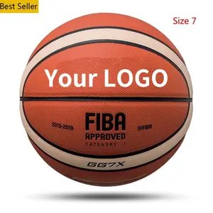 Official size 7 rubber basket custom printed basketball ball with custom logo
