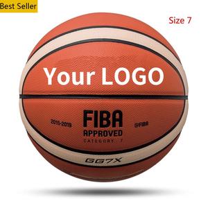Pallone da <span class=keywords><strong>Basket</strong></span> in Gomma Misura 7 Ufficiale <span class=keywords><strong>con</strong></span> Logo Personalizzato Stampato - Product Image 1