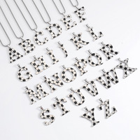 RINHOO-collar con colgante de letras A-Z de acero inoxidable 316L, cadena con 26 letras del alfabeto para hombre y mujer, joyería con nombre, regalo