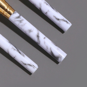 Custom Marble Flat Top Foundation Angled Contour Blush Stippling <strong>Makeup</strong> <strong>Brushes</strong> Set Eye Blending Concealer Beauty Sponge <strong>Blender</strong> - Product Image 4