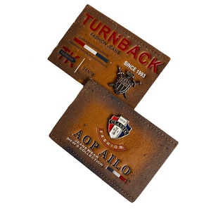 Etiqueta de cuero PU personalizada de lujo con impresión en relieve con etiqueta de parche de cuero de Metal para sombreros/ropa/<span class=keywords><strong>Jeans</strong></span>/ropa - Product Image 3