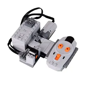 Stemedu Remote Control Toys Track-change Power Set AAA Battery Case M Motor Kit MOC City Train Building Block for Kids