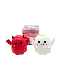 Jouet anti-stress créatif et amusant en plastique souple, motif démon, ange, fantôme d'Halloween, adorable, à récupération lente, pour la décompression et les farces