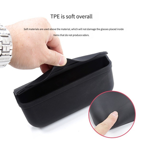 Poche de boîte à lunettes gratuite pour voiture Tesla Pasteable Spectacle Case lunettes de soleil ABS Organizer Box - Product Image 3