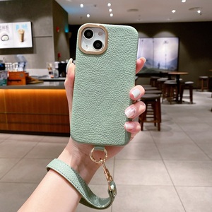 Étui de luxe en cuir pour <span class=keywords><strong>iPhone</strong></span> 11 12 13 14 Pro Max Mini Xs Xr <span class=keywords><strong>SE</strong></span> 7 8 Plus <span class=keywords><strong>avec</strong></span> motif litchi en PU - Product Image 2
