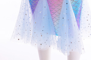 Abiti da nuoto a coda di sirena per bambini e ragazze Costume da Cosplay da principessa di Halloween <span class=keywords><strong>fantasia</strong></span> per piscina vestito vestito da bambini - Product Image 6