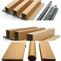 Plafonds décoratifs en aluminium à grain de bois, profilés linéaires en aluminium, bandelettes métalliques en aluminium