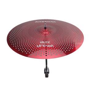 Cymbales à faible volume 18 "Symboles de sourdine d'entraînement rouge crash - Product Image 3