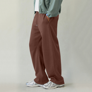 男士必备羊毛混纺厚重中腰宽松阔腿运动裤 - 环保棉混纺 - Product Image 2