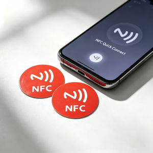 สติกเกอร์ RFID ป้าย NFC 213/215/216 ขนาดพิเศษ พิมพ์โลโก้ 13.56 MHz วัสดุ PP กันน้ำ พร้อมคิวอาร์โค้ด 1K สำหรับการชำระเงิน โซเชียลมีเดีย Boye - Product Image 1