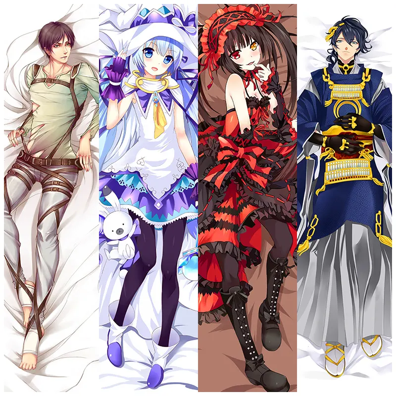 Sexy tokisaki kurumi anime federa cuscino decorativo che abbraccia cuscino per il corpo hentai 150*50cm giapponese dakimakura kurumi