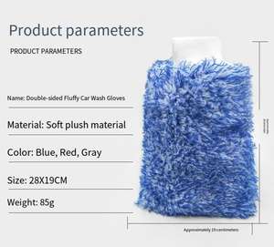 <span class=keywords><strong>Gant</strong></span> de lavage de voiture en <span class=keywords><strong>microfibre</strong></span> à poils longs super doux personnalisé, marque NBT, pour le nettoyage des vitres et des jantes, 28x20CM - Product Image 2