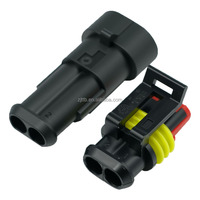 Conector Eléctrico Impermeable para Automóvil, 3 Pines, Terminales Macho y Hembra, Material de Contacto de Latón PowerCON, Carcasa de Nailon/174264-2