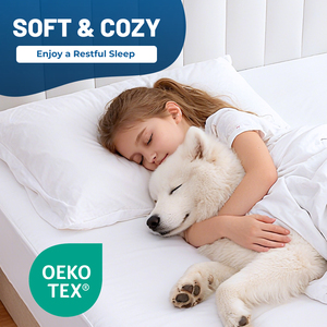 Protège-<span class=keywords><strong>matelas</strong></span> imperméable doux, drap-housse uni pour chambre à coucher, caractéristiques douces pour la <span class=keywords><strong>protection</strong></span> des hôtels - Product Image 4