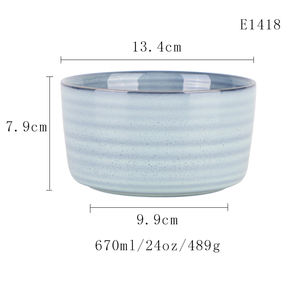 Bol à soupe en céramique émaillée bleue, best-seller, idéal pour les magasins d'animaux et les familles possédant des animaux. - Product Image 2