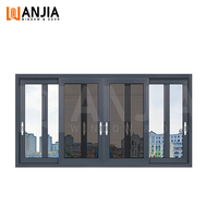 Ventanas Corredizas WANJIA Personalizadas con Mosquitera, Doble Acristalamiento, 2 Rieles, Ventanas Corredizas de Aluminio